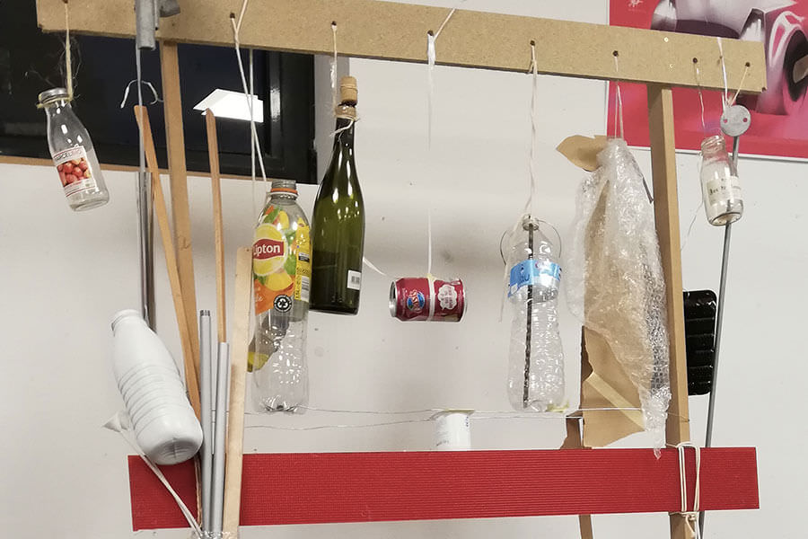 Projet étudiant de l'atelier "Récup-tes-sens" ecole de design