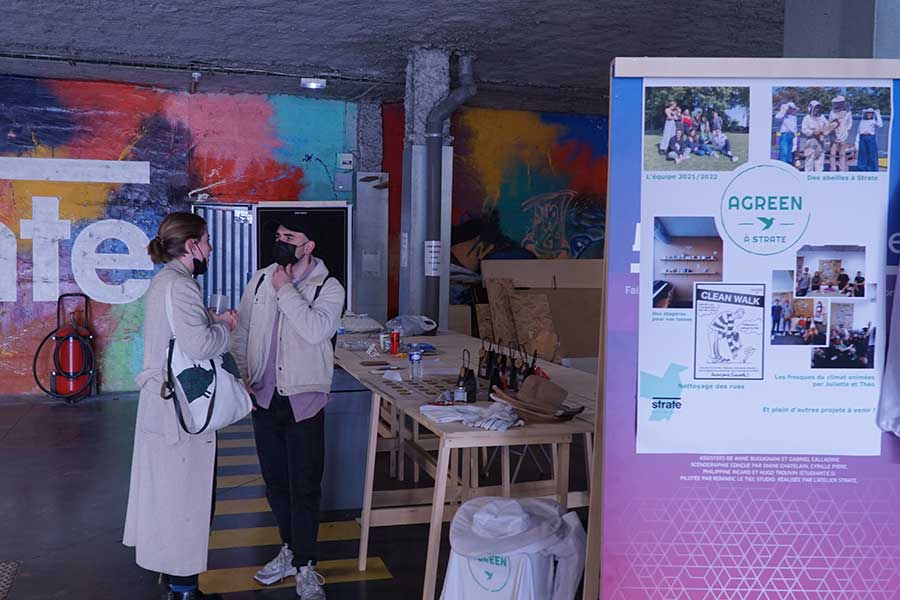 Le stand de l'association Agreen Strate ecole de design