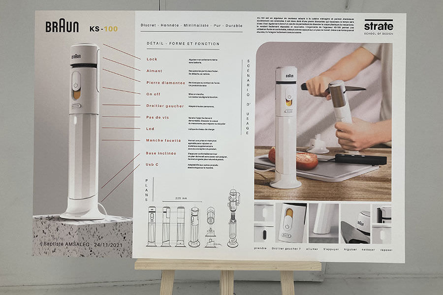 Projet BRAUN - Baptiste AMSALEG, étudiant en 3e année Design Produit ecole de design