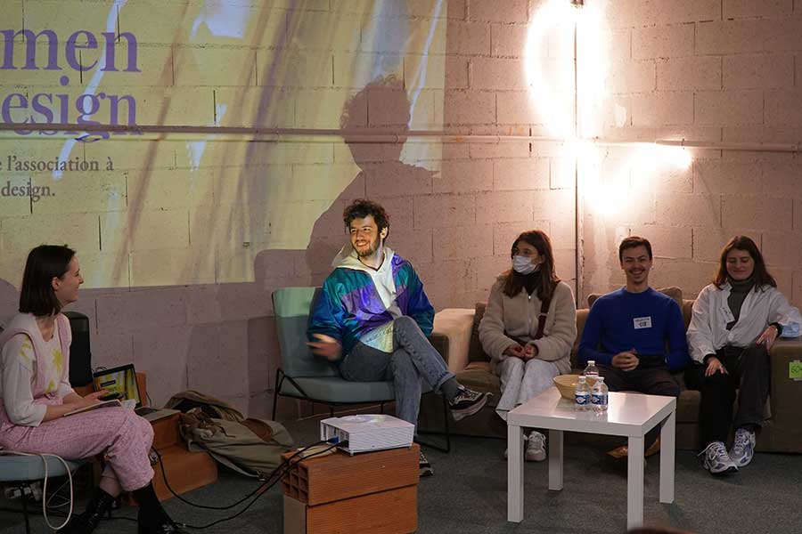 Rose Rondelez et les étudiants du Collectif 1.5 ecole de design