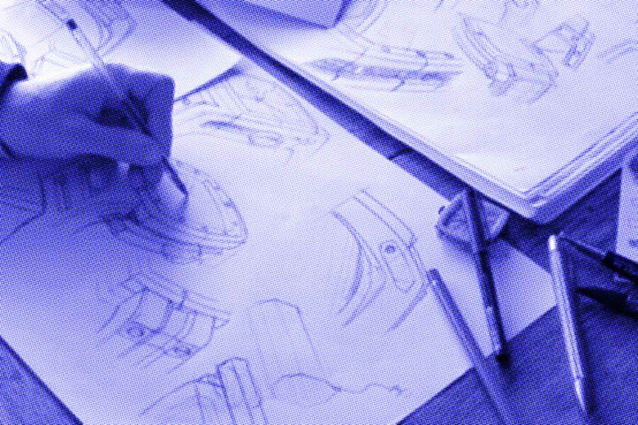 Un Stratos en plein sketch école de design ; concours d'entrée