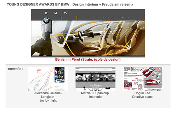Benjamin perot Festival auto prix design award