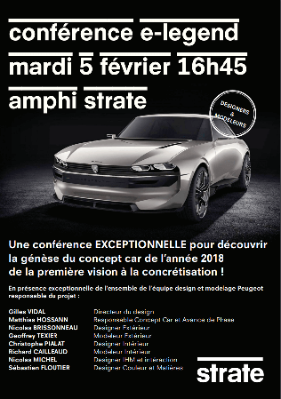 Affiche e-legend ecole de design automobile