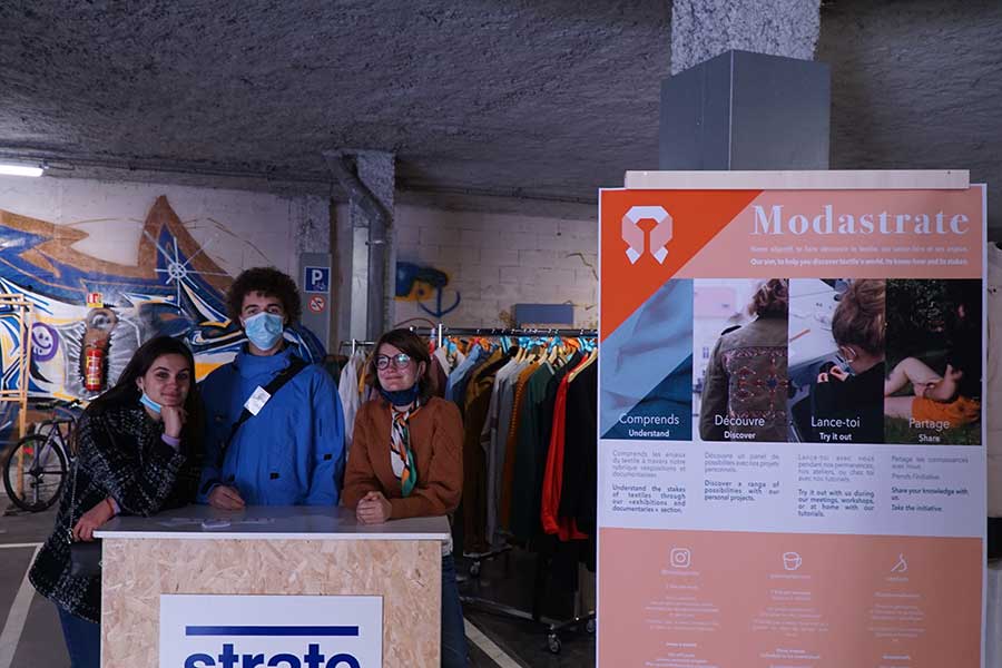 Les étudiants de l'association Modastrate ecole de design
