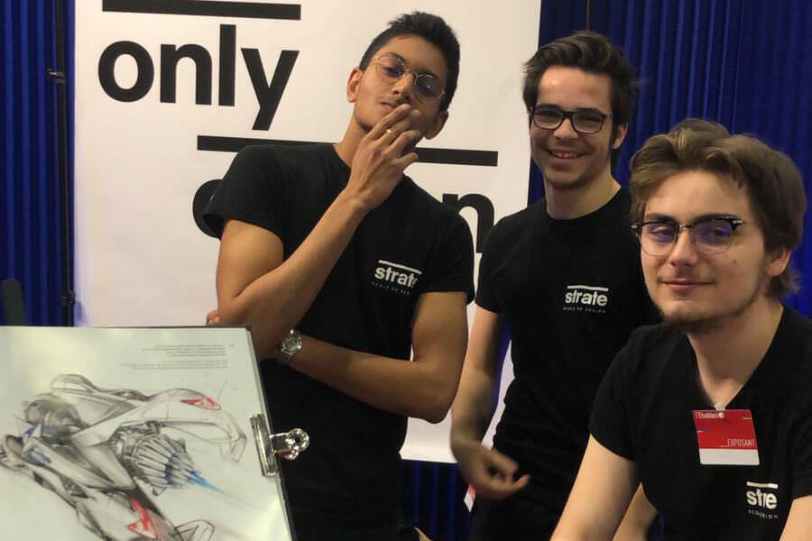 Nos étudiants au salon étudiant école de design Lyon