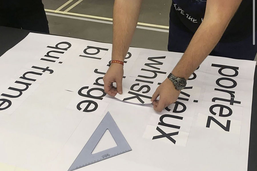 Un projet typographique Ecole de design Strate Lyon
