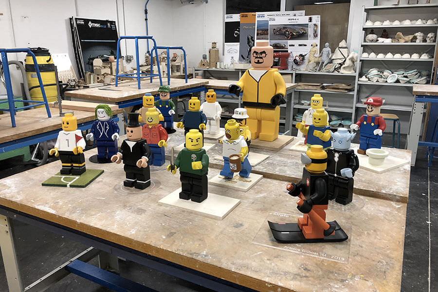 Projets LEGO réalisés par nos étudiants-modeleurs en 1ère année école de design ; modelage 3d ; projet modélisation 3d