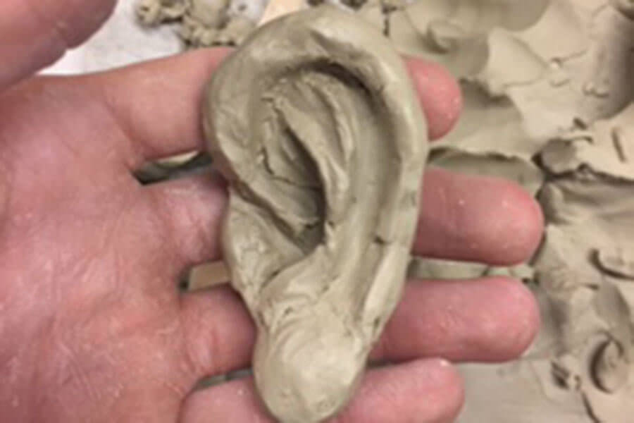 Une réalisation d'un de nos étudiants en cours de sculpture école de design Lyon