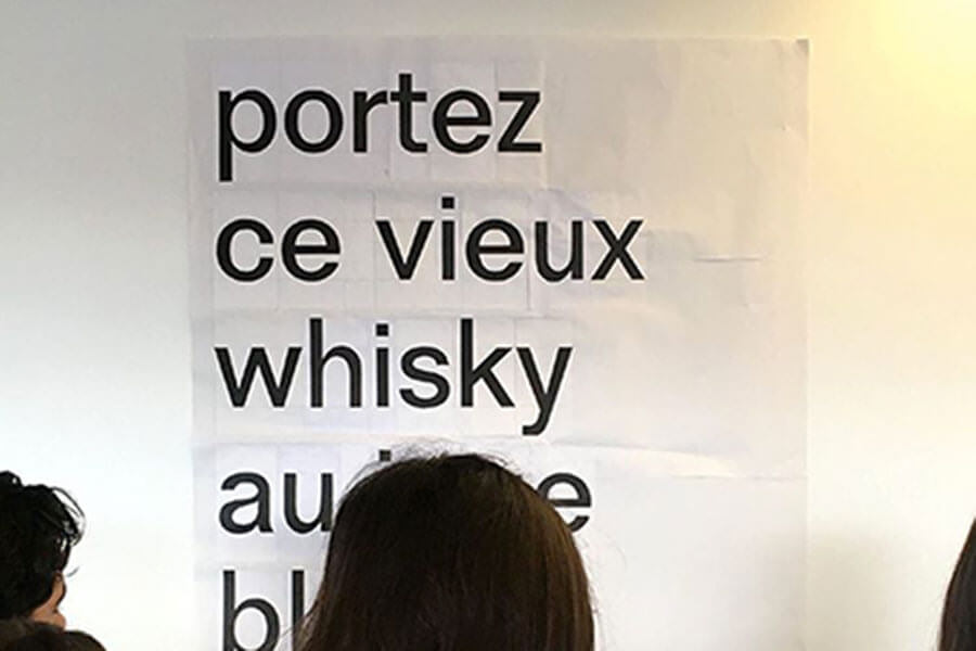 Un des projets en typographie école de design Lyon