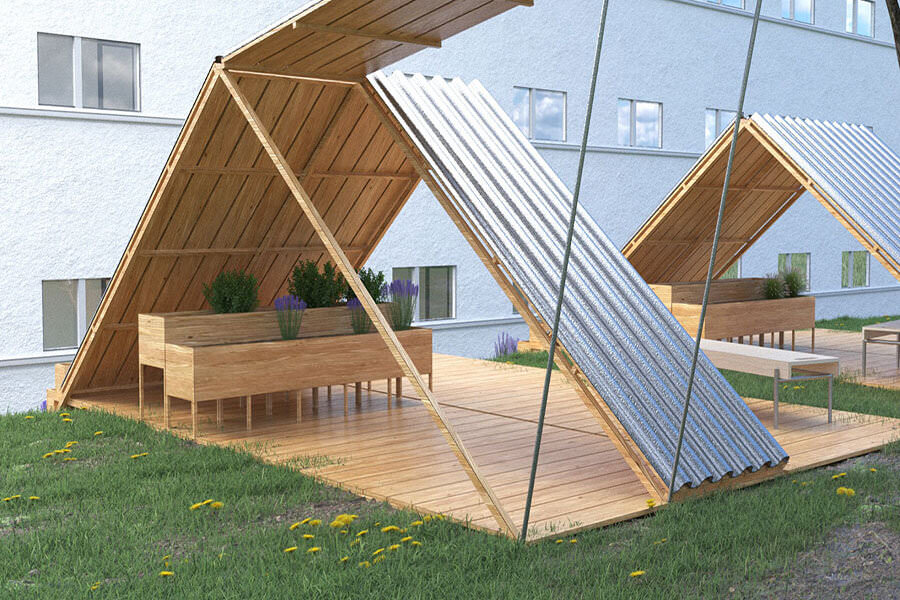 Proposition de projet - L'incubateur citoyen (extérieur) école de design ; Nexity Studéa ; projet design