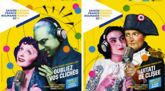Affiche de la Saison France-Roumanie 2019 ecole de design recherche