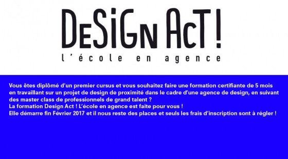 Ecole en agence design act Innovation design thinking