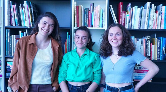 Justine, Gaëlle et Clara (de gauche à droite) ecole de design