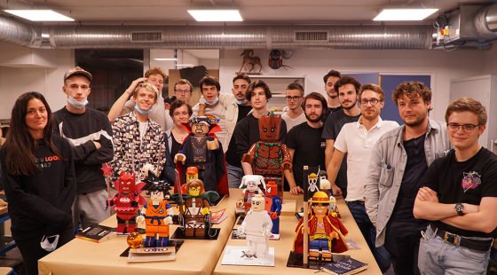 Nos étudiants et leurs créations lors du rendu LEGO ecole de design