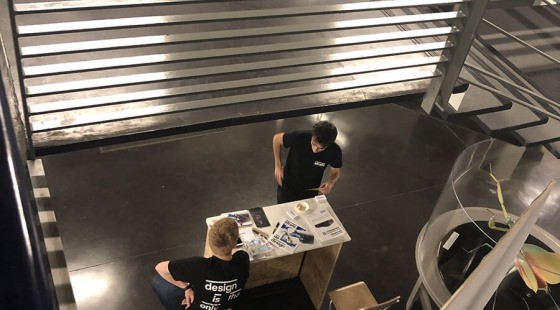 Nos étudiants pendant la JPO 2019 ecole de design