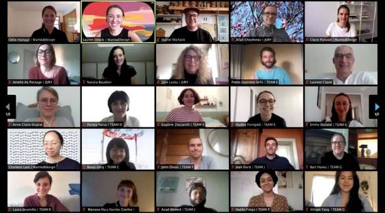 Les participants du Workshop et les membres du jury école de design ; French-American Online Schools Workshop