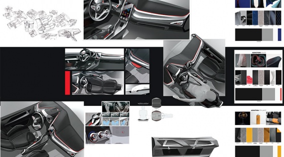 Design Couleur et matiere projet Renault Couleur et matiere design